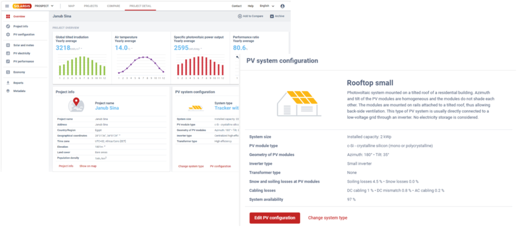 Solargis web applications for accessing meteorological data