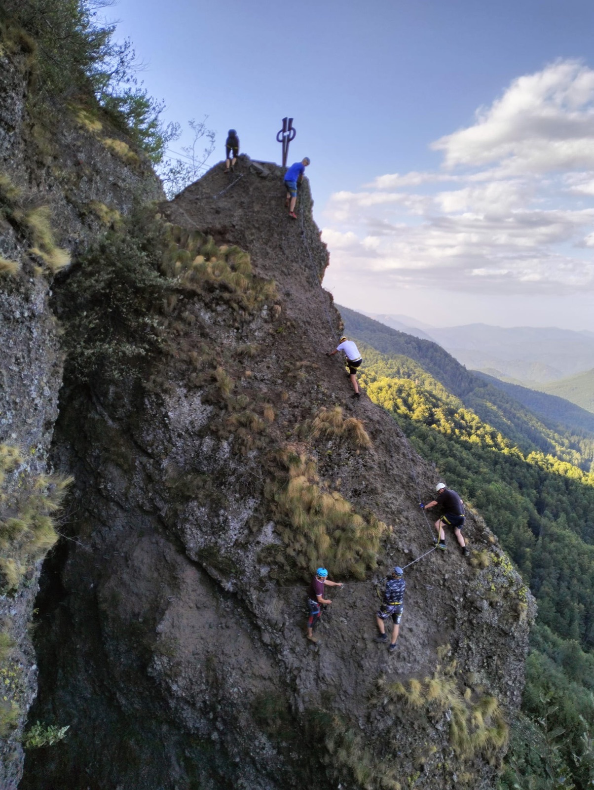 A Grow2FIT team member on the Via Ferrata route